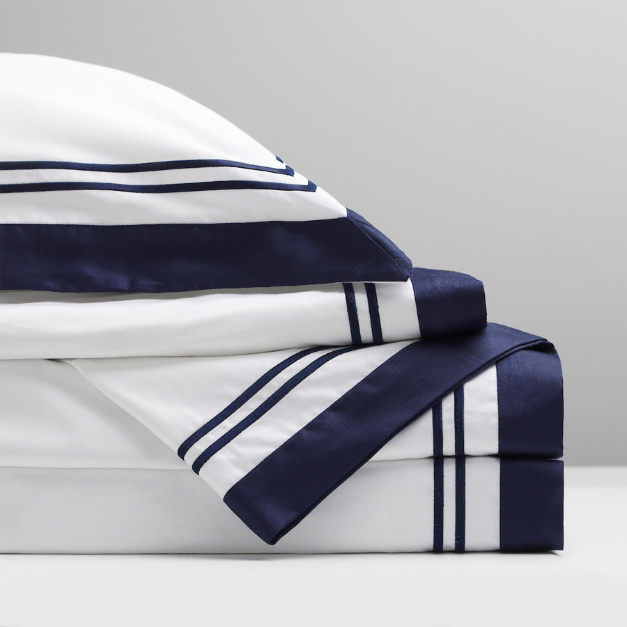 Decorative and embroidered bed linen by Flaxfield Linen